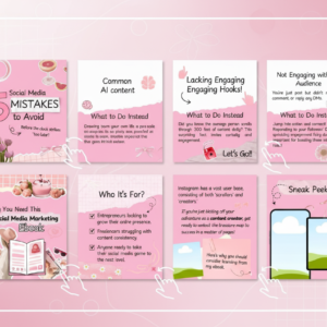 Launch Your Shop: 100 Editable Pink Canva Templates (Master Resell Rights)