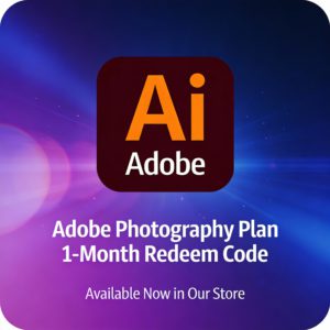 Adobe Creative Cloud Photography Plan – 1 Month Subscription (Redeem Code)