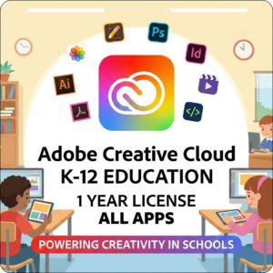 Adobe Creative Cloud for K-12 Education – 1 Year License (All Apps)