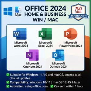 Office 2024 Home and Business   WIN | MAC 1PC  💯 WARRANTY