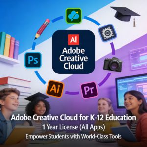 Adobe Creative Cloud for K-12 Education – 1 Year License (All Apps)