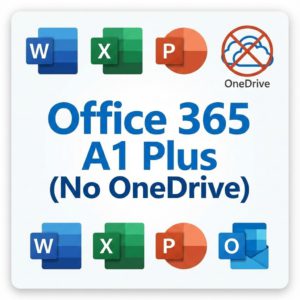 Microsoft Office 365 A1 Plus Account – Full Desktop and Mac Apps (No OneDrive)