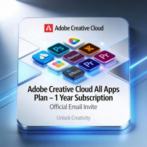 Adobe Creative Cloud All Apps Plan – 1 Year Subscription (Official Email Invite)