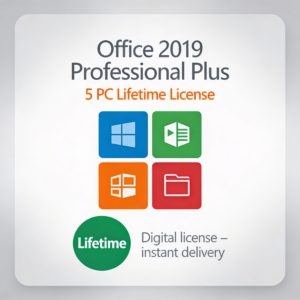 Microsoft Office 2019 Professional Plus – 5 PC Lifetime License