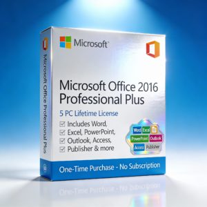 Microsoft Office 2016 Professional Plus – 5 PC Lifetime License