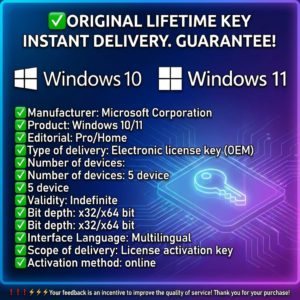 🔥WINDOWS 10/11 PRO /HOME  5PC 💯 WARRANTY