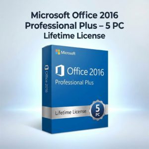 Microsoft Office 2016 Professional Plus – 5 PC Lifetime License