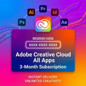 Adobe Creative Cloud All Apps 3-Month Prepaid Subscription (Digital Code)