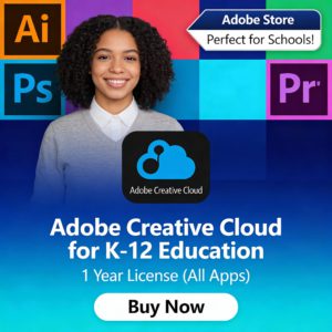 Adobe Creative Cloud for K-12 Education – 1 Year License (All Apps)