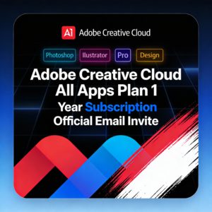 Adobe Creative Cloud All Apps Plan – 1 Year Subscription (Official Email Invite)