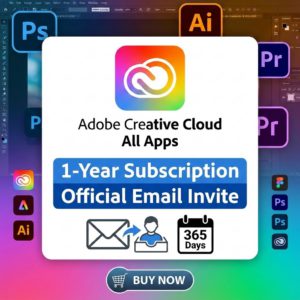 Adobe Creative Cloud All Apps Plan – 1 Year Subscription (Official Email Invite)