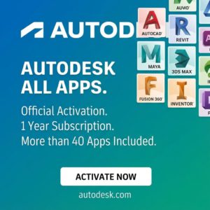 Autodesk All Apps 1-Year Subscription | AutoCAD, Revit, 3ds Max, Maya, Fusion 360 | Full Version Windows & Mac | Genuine Activation on Email