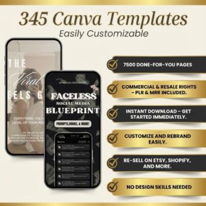 Launch Your Digital Shop: 7,500+ Resellable Digital Canva Templates with PLR/MRR (2025-2026 Edition)