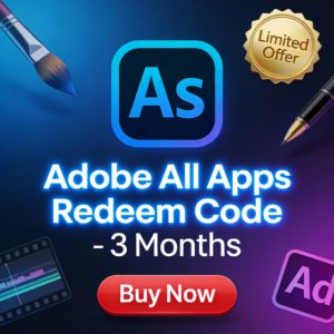 Adobe Creative Cloud All Apps 3-Month Prepaid Subscription (Digital Code)
