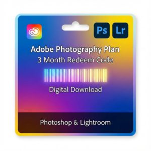 Adobe Creative Cloud Photography Plan – 3 Month Subscription (Redeem Code)