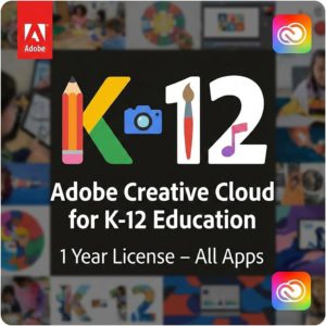 Adobe Creative Cloud for K-12 Education – 1 Year License (All Apps)