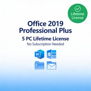 Microsoft Office 2019 Professional Plus – 5 PC Lifetime License